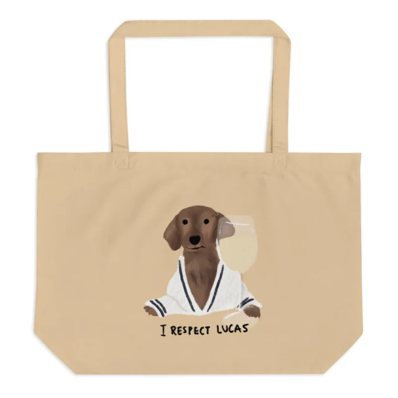 I Respect Lucas - Large Tote Bag